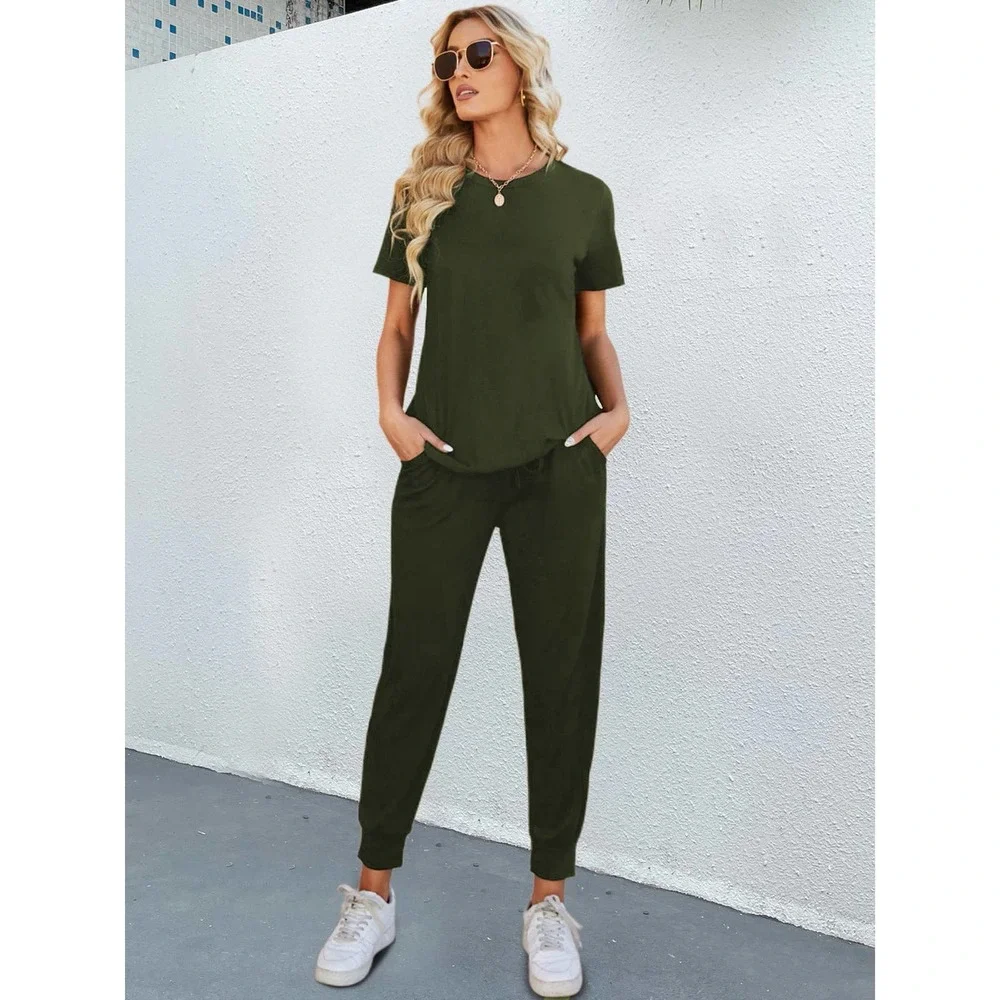 2 piece set: Round Neck Tee for & jogger Pants black - Picture 8 of 11